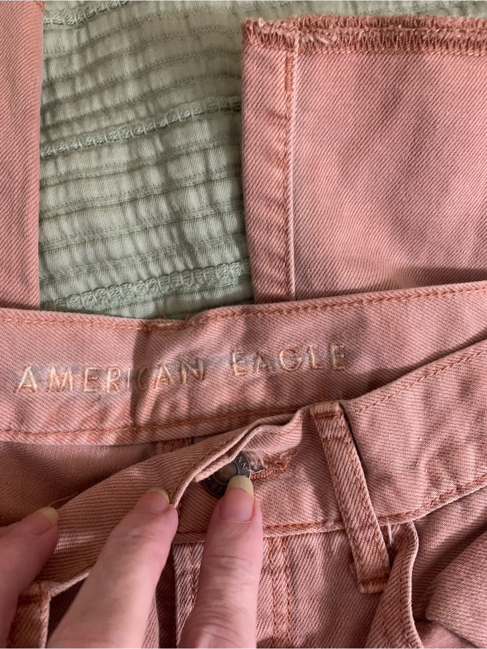 American Eagle Outfitters Dusty Pink Jeans - Picture 2 of 7